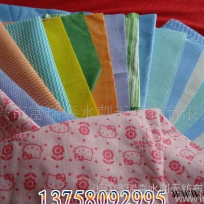 富瑞森 厂家优惠 动画印花抹布 印花网格布 抹布无纺布 无纺布抹布卷