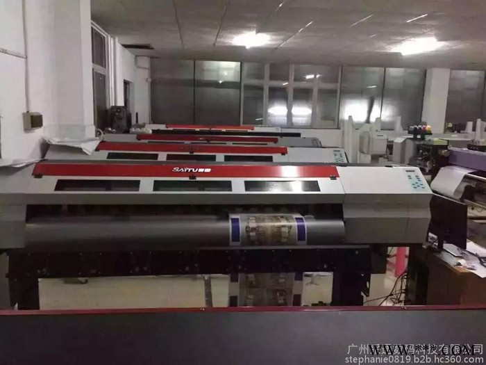 广州赛图四头爱普生高清国产压电写真机喷绘机墙纸软膜车贴图5