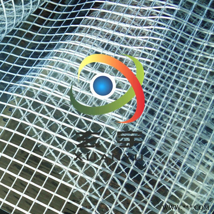 玄宇定做PVC透明布花纹布超透网格布机械防护罩 PVC透明夹网布图2