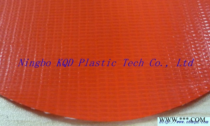 宁波科琦达供应KQD-A-186荧光阻燃PVC夹网布广告灯箱布图4