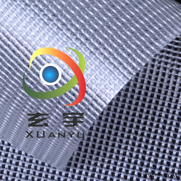 玄宇供应PVC透明夹网布 周转箱防尘帘子布 透明网格布文件袋布图6