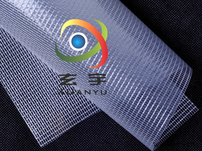 玄宇供应PVC透明夹网布 周转箱防尘帘子布 透明网格布文件袋布图5