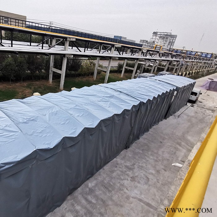 生产加工 移动物流仓储防雨棚 伸缩帆布遮阳棚全国直销 九天钢结构图3