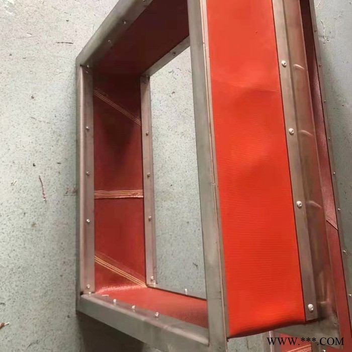 长泽暖通 无锡帆布软连接 变径钢铁法兰软连接