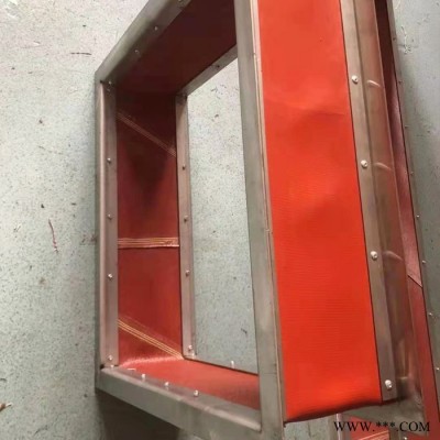 长泽暖通 无锡帆布软连接 变径钢铁法兰软连接