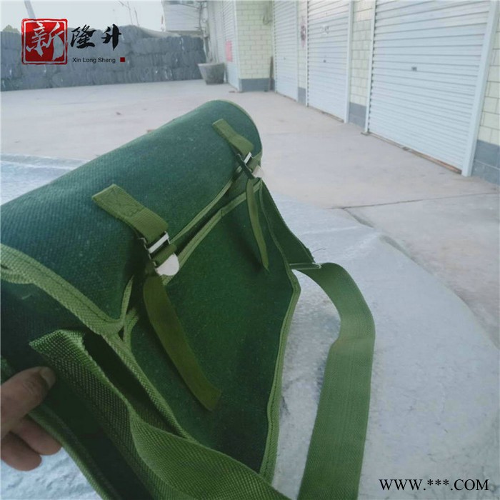 帆布工具包可印logo电工包 军绿色帆布单肩包可订制图2