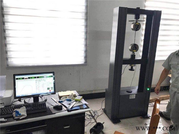 济南土工布宽条拉伸试验机** 山东网格布电子拉力试验机 电子拉力机价格图5