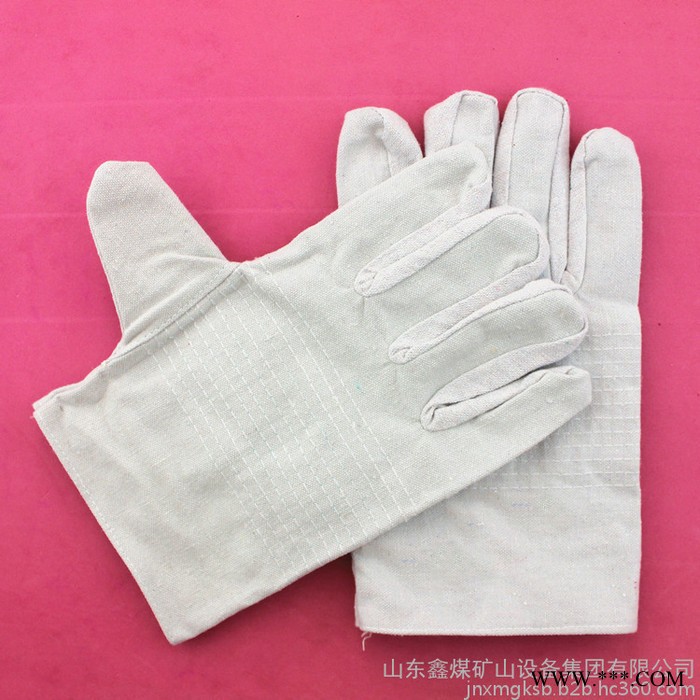 帆布手套 耐磨电焊防护手套 加大加厚防滑耐磨帆布手套图3