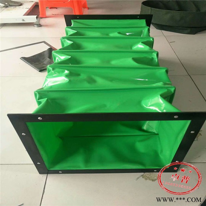 卓普伸缩式帆布软连接  耐磨防尘帆布风管图3