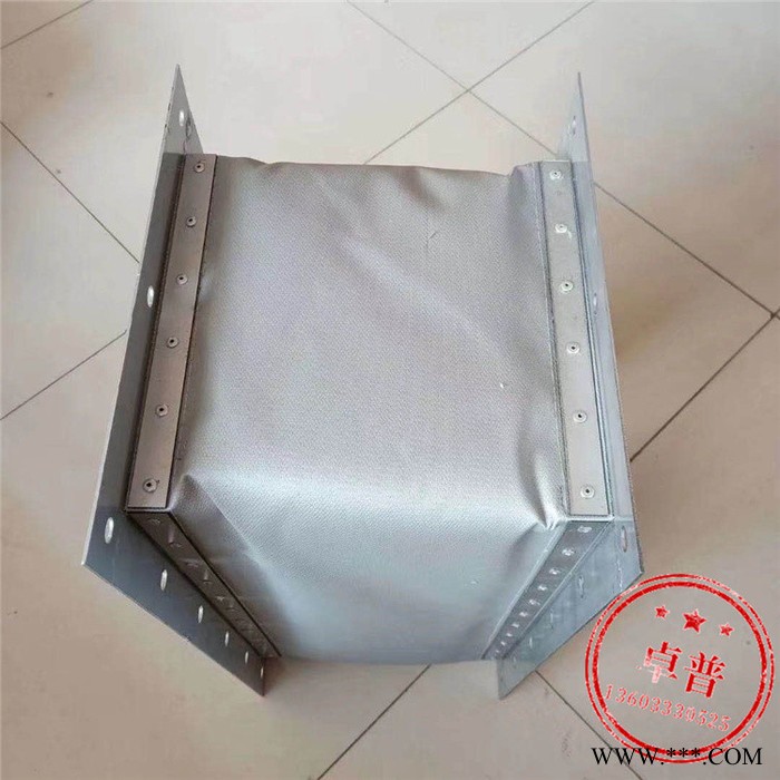 卓普伸缩式帆布软连接  耐磨防尘帆布风管图7