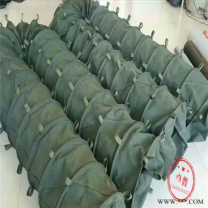 卓普伸缩式帆布软连接  耐磨防尘帆布风管图8