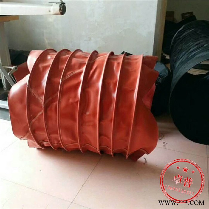 卓普伸缩式帆布软连接  耐磨防尘帆布风管图2