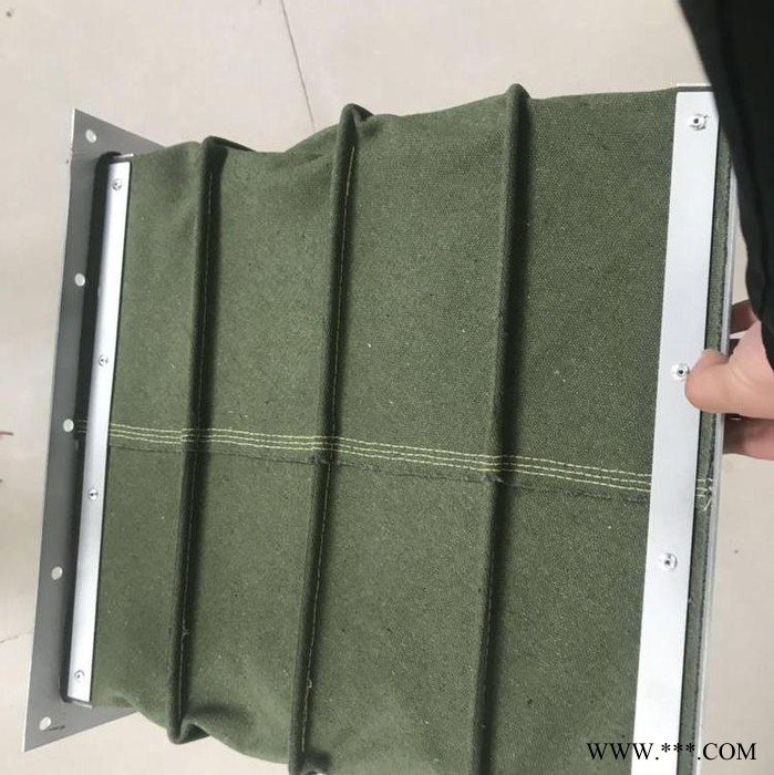 沧一CYMA定做 粉尘帆布颗粒输送伸缩软连接、阻燃通风伸缩软管、耐磨帆布伸缩风管图3