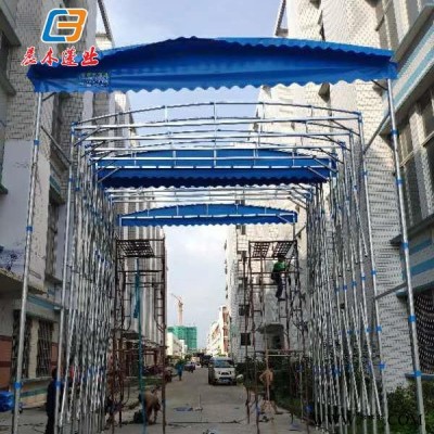 晨本蓬业cb071709 帆布雨棚电动伸缩雨棚 结实耐用 欢迎定做