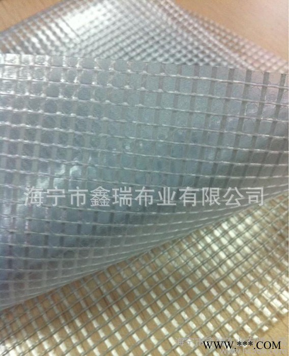 PVC透明网格布夹网布软体泳池布图3