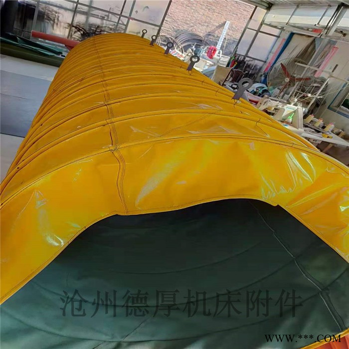 抗正负压吸风机软连接硅胶布耐高温伸缩软管阻燃帆布风管软连接头图3