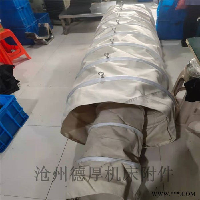 无尘卸灰机软连接 耐高温阻燃帆布软连接 帆布通风管图5