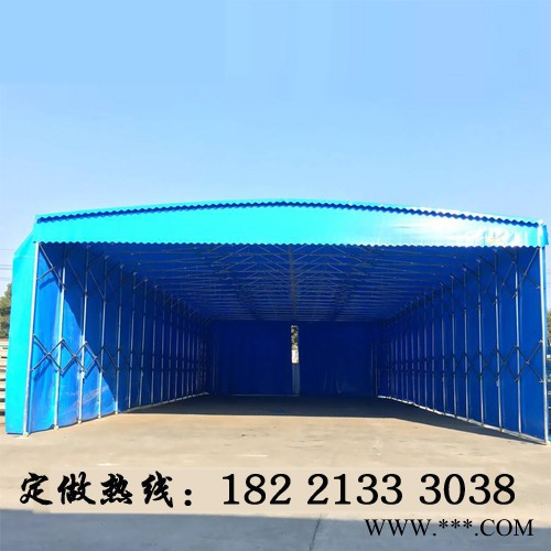 活动棚推拉篷推拉篷仓库棚移动棚伸缩蓬帆布篷图2