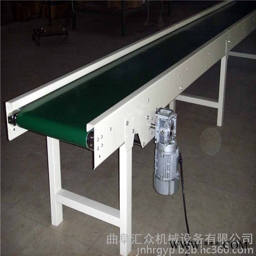 铝型材质帆布带皮带输送机不锈钢防腐 水平式传送机图1