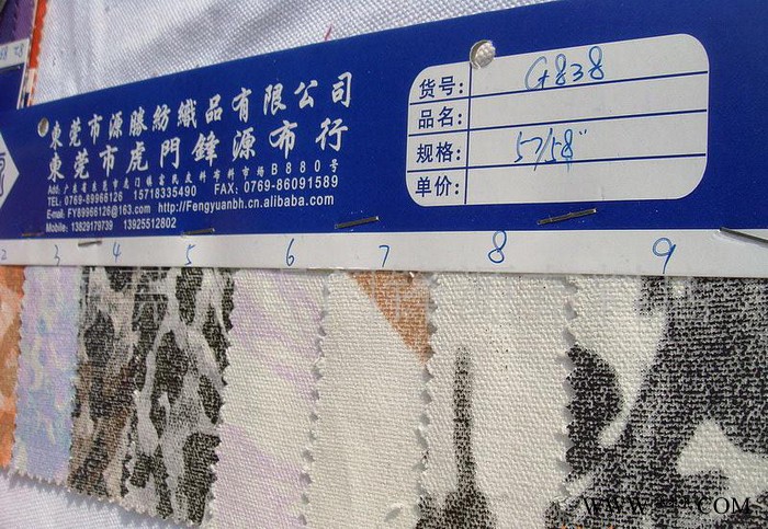 纯棉帆布涂层，印花，纯棉帆布面料，G838图3