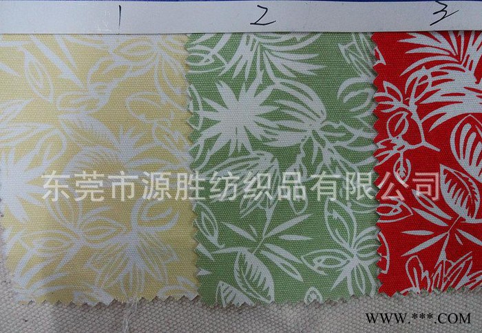 纯棉帆布印树叶花型全棉帆布印花面料图1