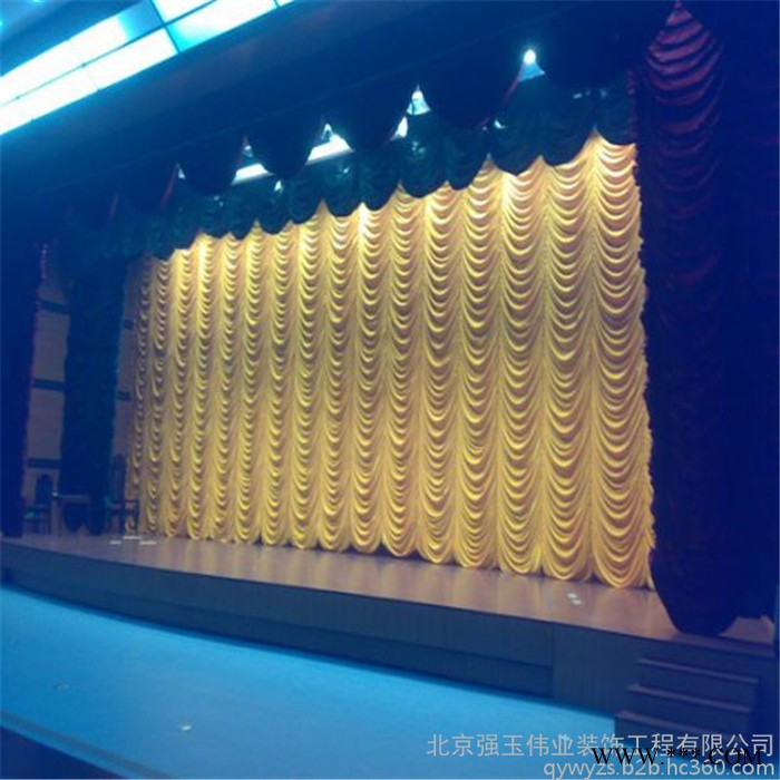 舞台幕布演出幕红色幕布布幔帷幔背景布电动幕布幼儿园会议背景布图3