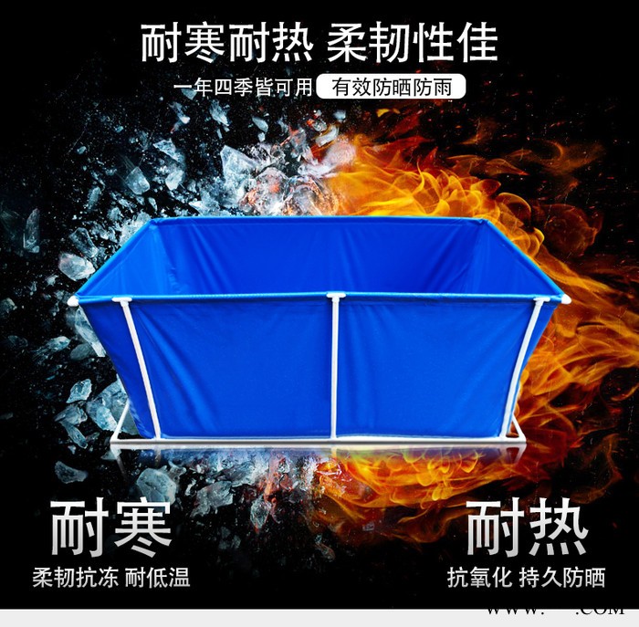 拓翔PVC刀刮布 帆布鱼池 鱼苗养殖专用帆布鱼池 防晒 防静电 抗老化 可折叠   支持定做图5