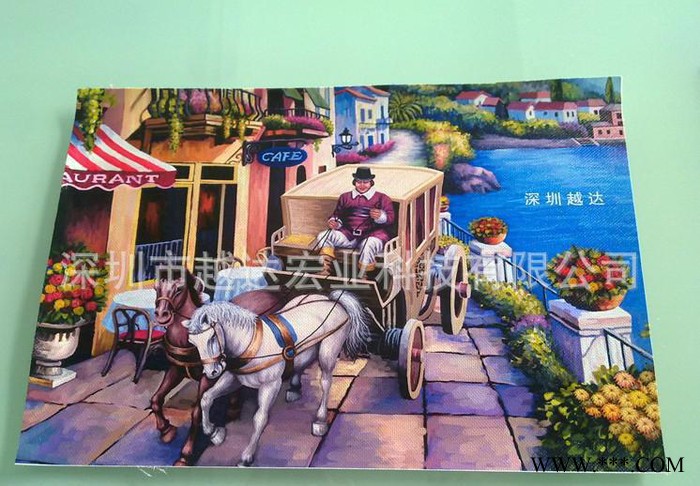 浙江油画布打印机生产 直接在布料上喷绘图案的设备 UV喷墨机图3