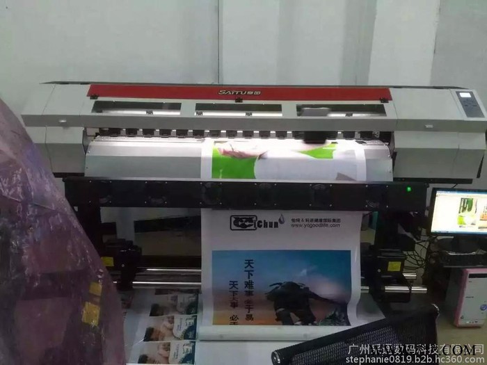 广州供应赛图1800赛图墙纸墙布PVC油画布生产型压电打印机七代头国产压电机图3