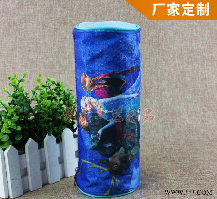210D热升华笔袋 韩国油压文具袋 帆布复古碎花圆点笔袋图3