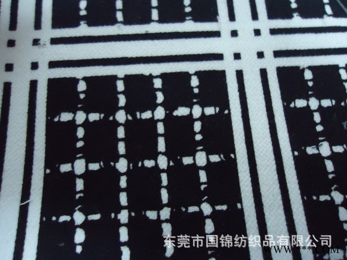 印花布 全棉缎纹弹力印千鸟格布 缎纹弹力印花布 弹力直贡缎纹图2