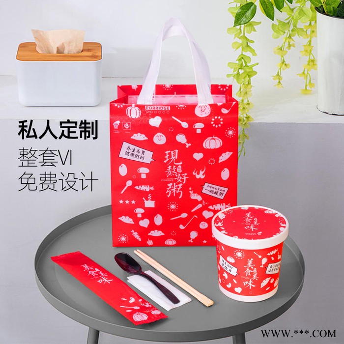 无纺布外卖袋 烧烤打包袋 无纺布手提袋 无纺布礼品袋 定制覆膜无纺布袋图8