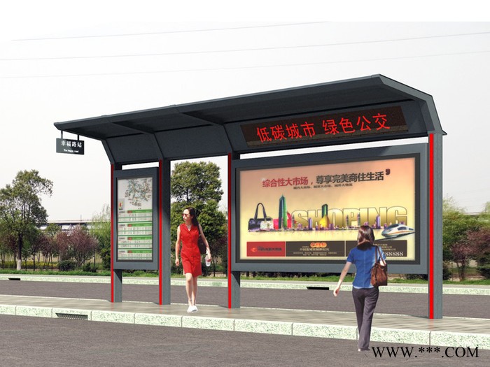 【江苏飞通】  加工定制防腐木公园指示户外广告牌导向牌景区美丽乡村木制候车亭图2