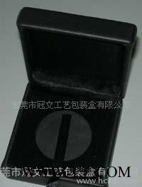 精美深蓝色尼龙毛绒布徽章盒，特价徽章盒图2