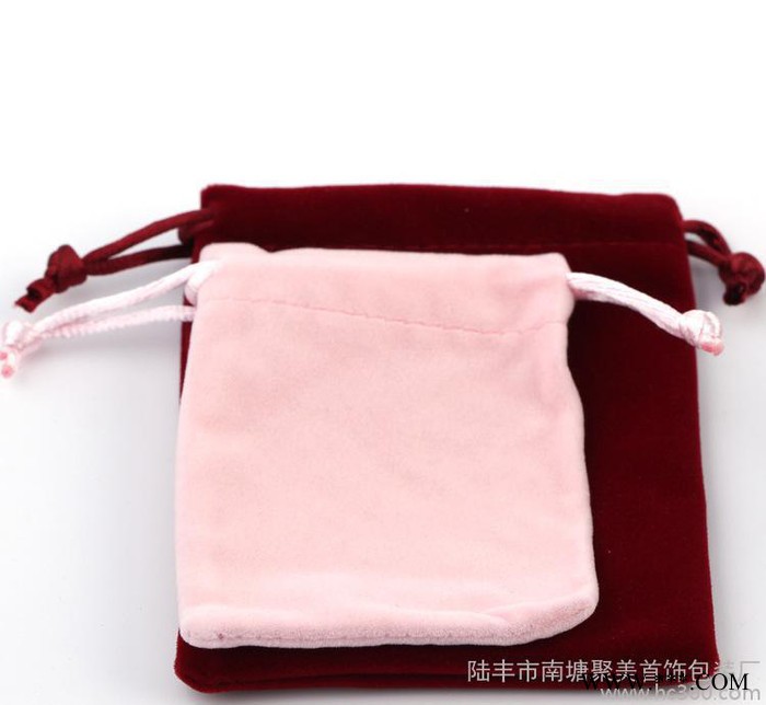 长毛绒布袋中号小巧收纳棉袋束口拉抽绳珠宝银首饰品礼品锦囊