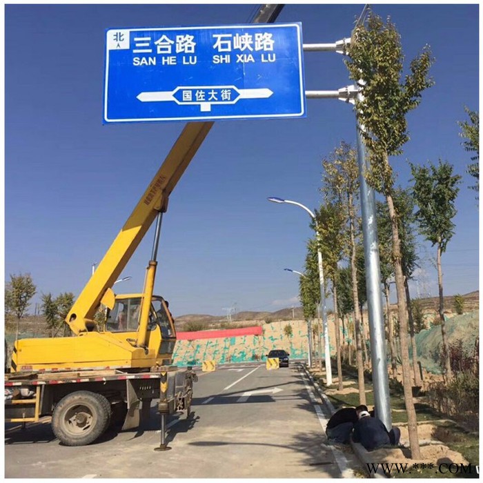 科华kh-f杆 道路交通指路牌指示牌f杆 高速路导向牌标志杆图3