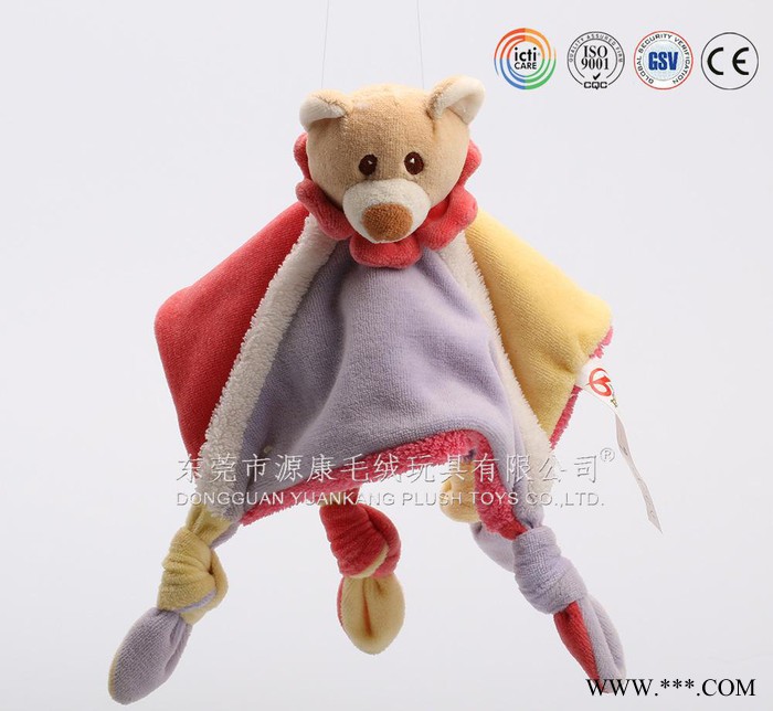 婴儿系列玩具 卡通毛绒布毯 BB叫 塑胶响铃毛绒毯子玩具图2