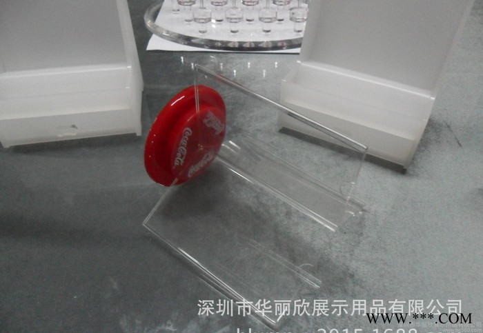 亚克力透明三面旋转酒水牌 台签 展示桌牌 压克力制品图3