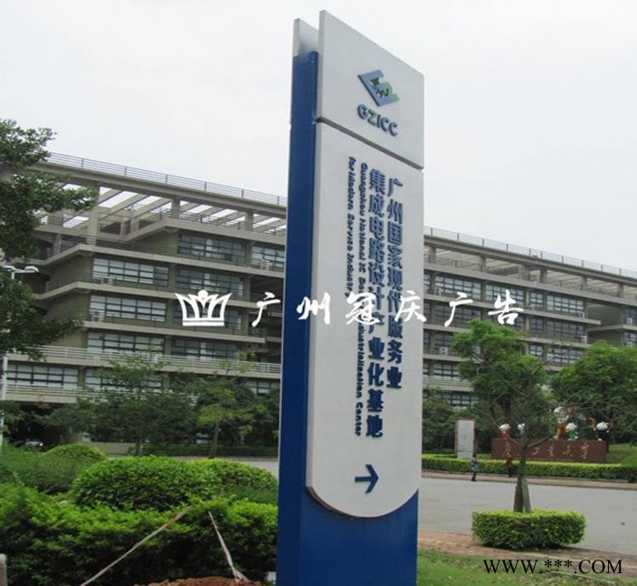 户外不锈钢精神堡垒立牌小区指示牌导向牌立牌导视广告牌制作图3