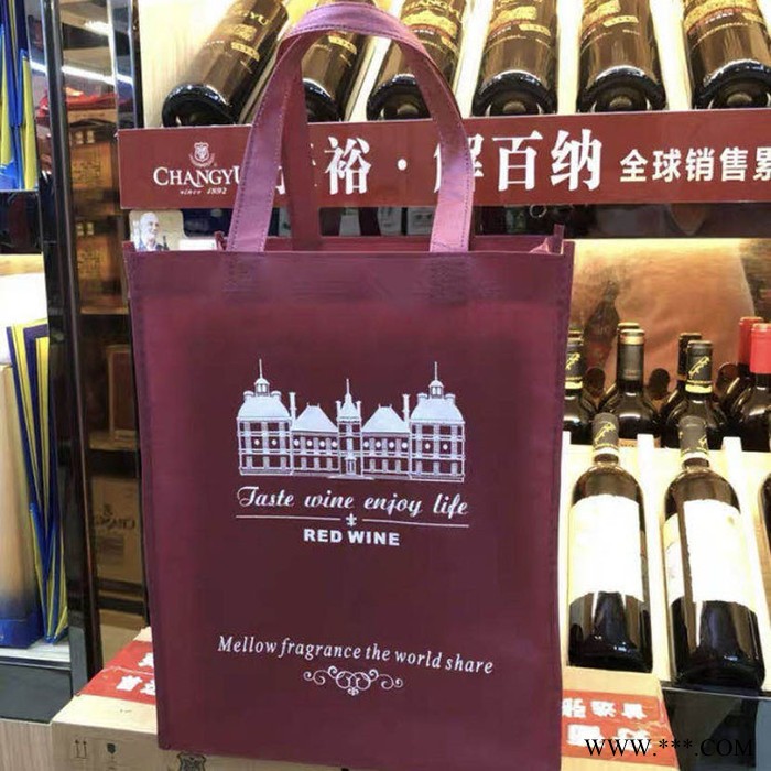 【双瑞】无纺布红酒瓶 手提袋单支双支通用 酒瓶礼品无纺布袋图4