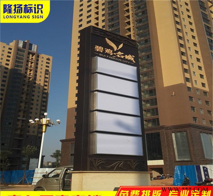 导向牌制作户外指示牌商场吊牌不锈钢立牌立柱精神堡垒广告牌定做图2