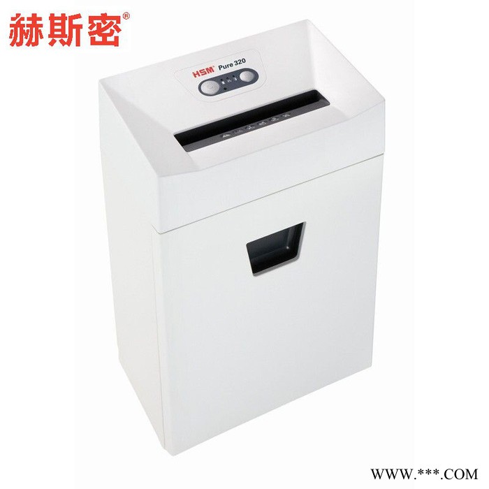 赫斯密（HSM) Pure 320 碎纸机 文件9张带证卡光盘粉碎 3.9*30mm段状 25L收集桶图5