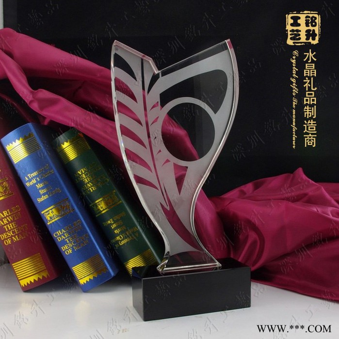 铭升工艺 300MM高 水晶五星奖杯 常规奖杯批发 现货奖杯供应 交货及时图4
