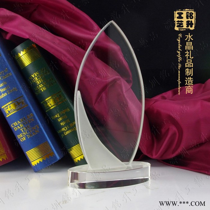 铭升工艺 300MM高 水晶五星奖杯 常规奖杯批发 现货奖杯供应 交货及时图5