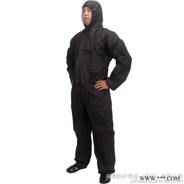 一次性无纺布连体服白色蓝色灰色加厚无纺布防护隔离衣连帽图4