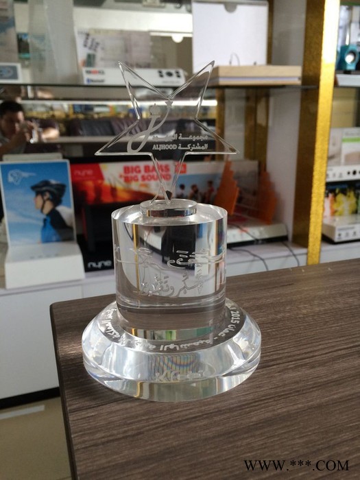 【专业厂家定制】有机玻璃透明奖杯 亚克力高透明奖杯图3