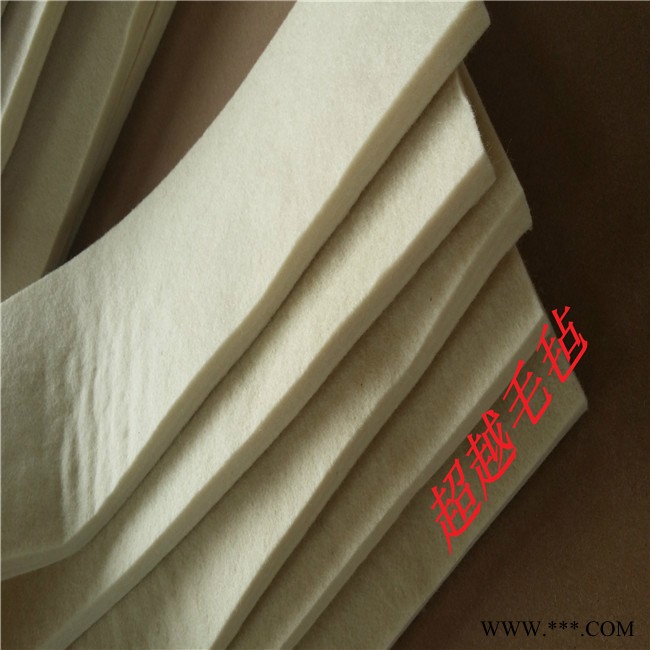 供应超越200G白色土工布 针刺无纺布 工业毛毡 涤纶毡 吸油毡 定做电脑包 加厚加基布毛毡图5