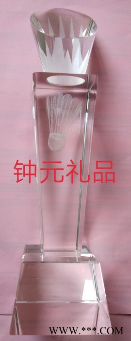 钟元礼品 新时代羽毛球奖杯图5