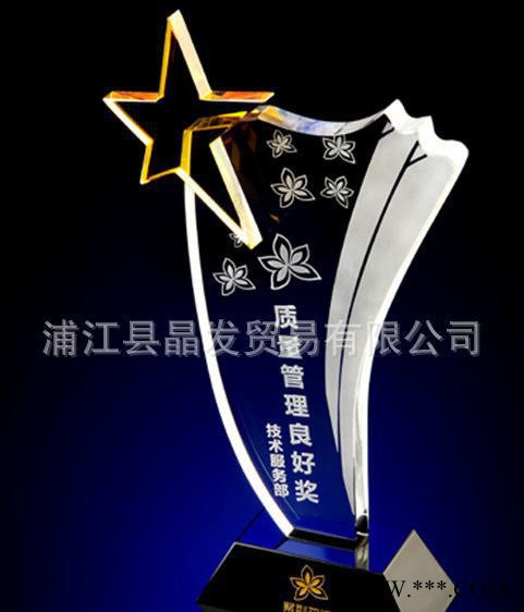 新款特价奖杯制作 年会奖杯定制 奖杯奖牌 斜牌水晶奖杯图3