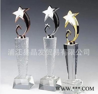 水晶奖杯 水晶五角星奖杯 水晶礼品 水晶纪念品 运动会奖杯图2